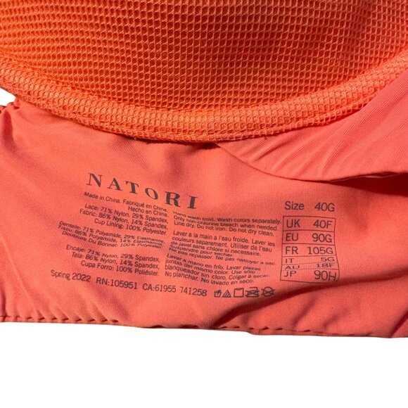 Natori 105951 Full Coverage Lace Underwire Bra 40G Orange Spring 2022 - Picture 2 of 3